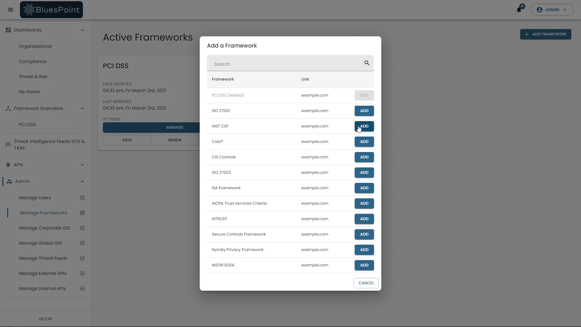 Bluespoint Add Framework