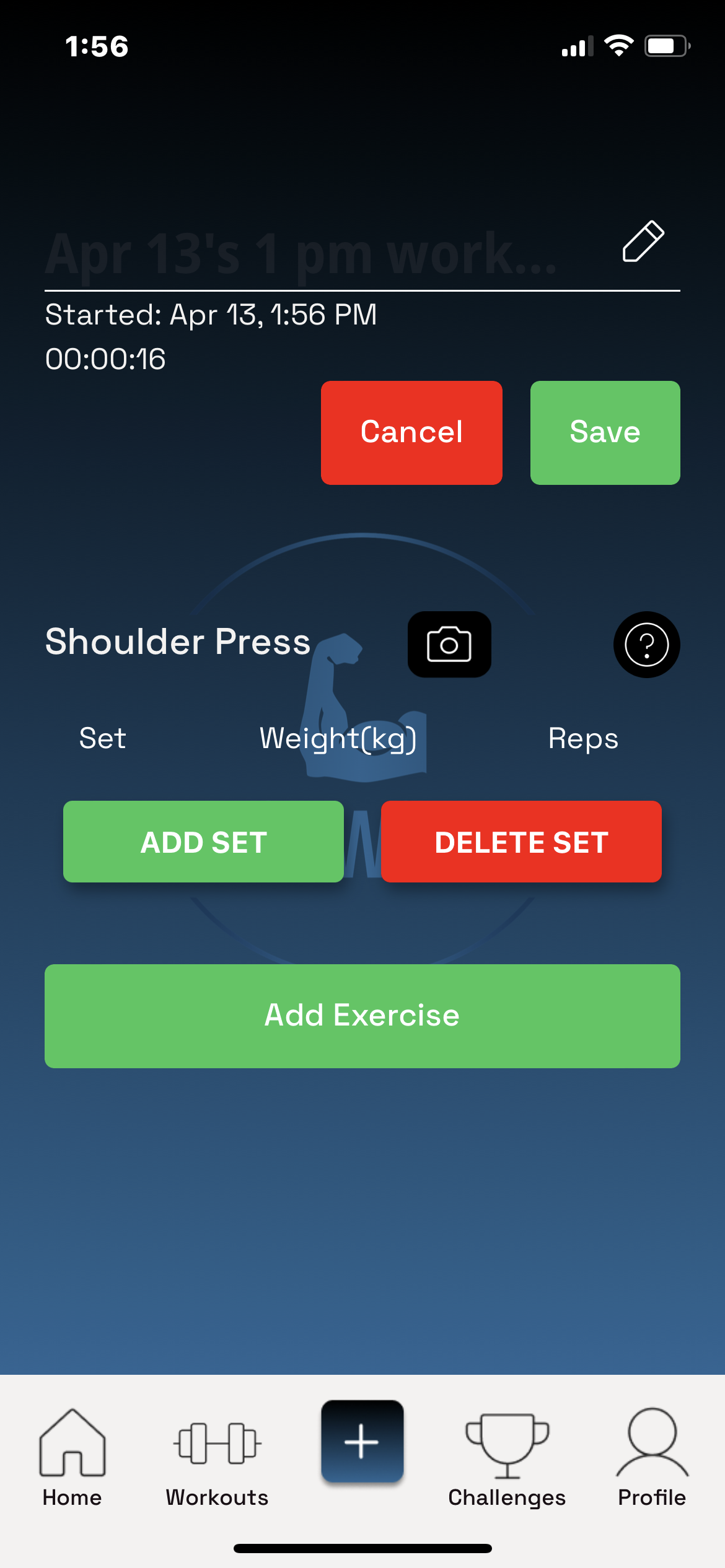 TrainWise AI Current Workout